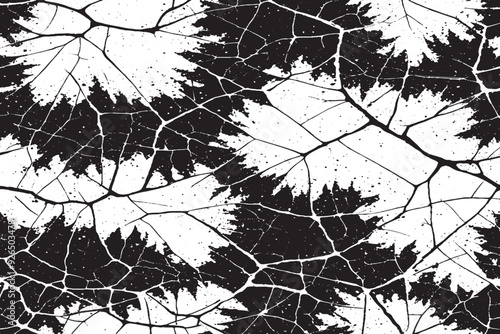 Grunge Background with Black and White Abstract Texture of Cracks and Chips