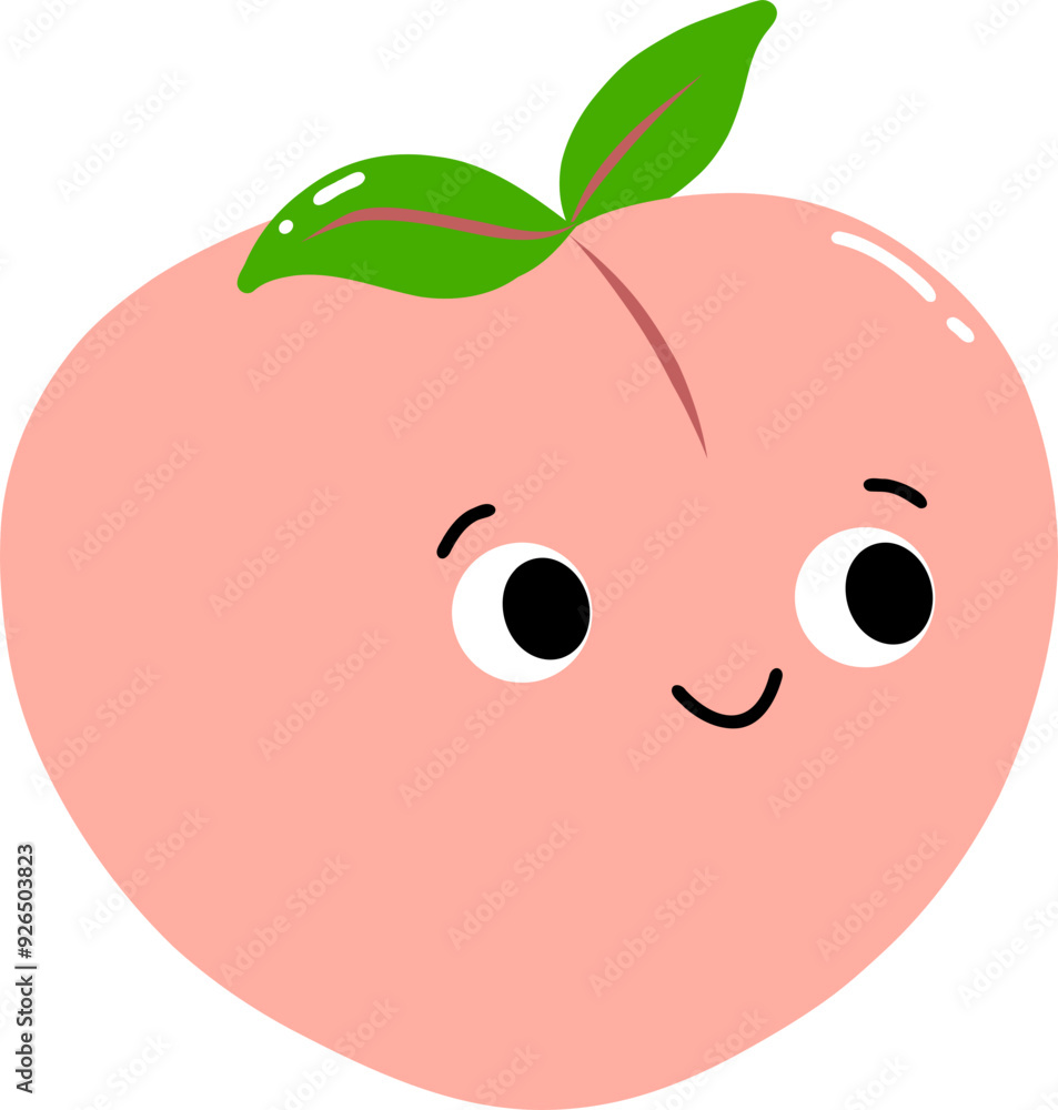 Obraz premium Cute Peach Cartoon