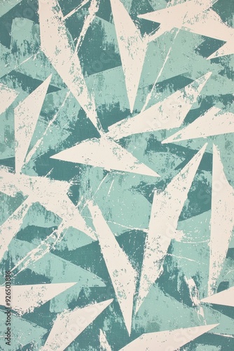 Wallpaper Mural Textured Wallpaper Pattern in Organic Geometric Style with Random Pantone Colors and White Lines Reminiscent of Japanese Bohemian Nordic Boho Woodblock Prints Torontodigital.ca