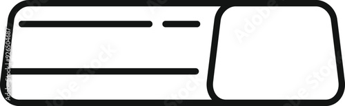 Simple icon of a rubber eraser for correcting mistakes while writing