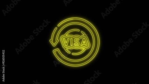 Renewal Icon - 4K Animated Design with Linear Symbol on Black Background photo