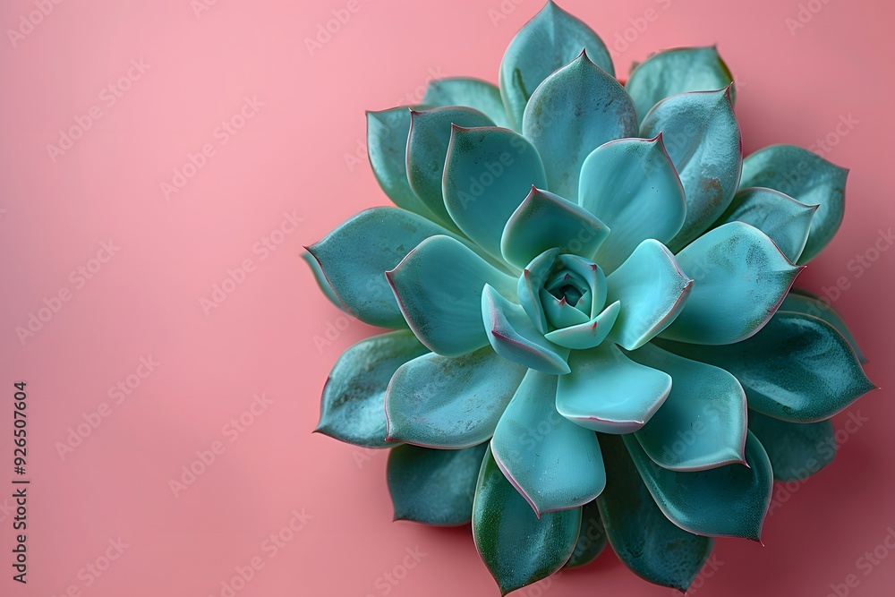Close-Up of Succulent on Pink Background Ideal for Print, Card, Poster Designs Close-Up of Succulent on Pink Background Ideal for Print, Card, Poster Designs