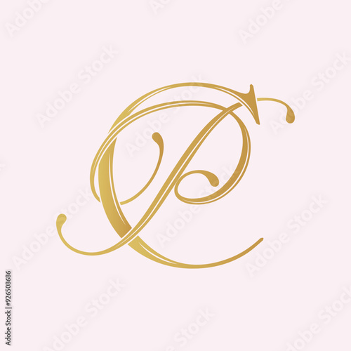 PC, CP, logo PC, Letter PC,monogram PC, vector, logo, Wedding Monogram Initials, Wedding Logo, Wedding Monogram,Logo Design