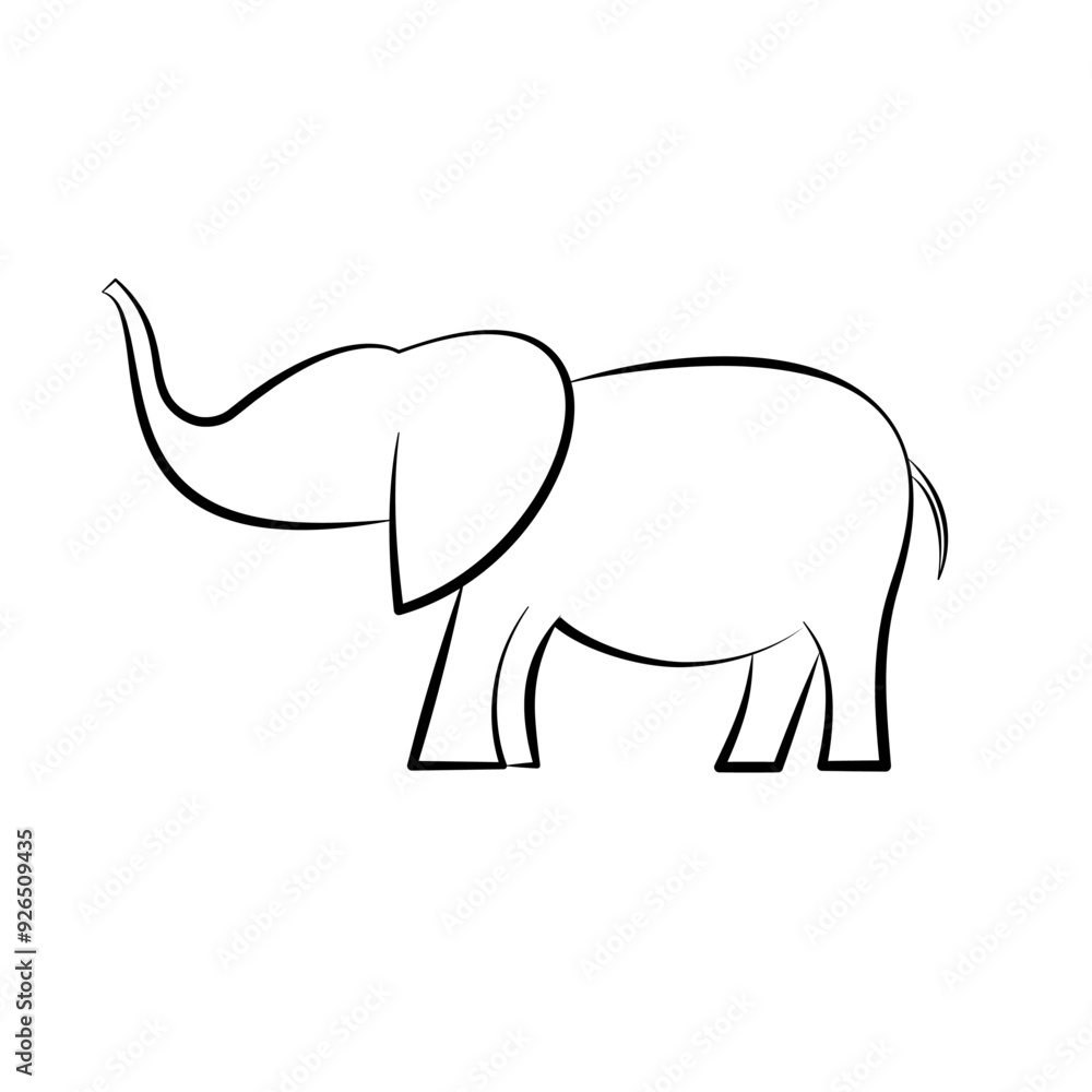 Fototapeta premium Minimalist Elephant
