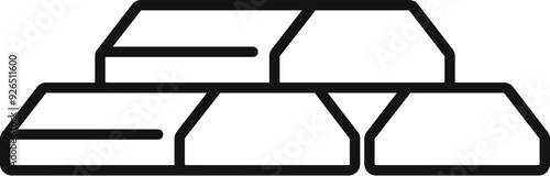 Stack of gold bars icon representing wealth and investment