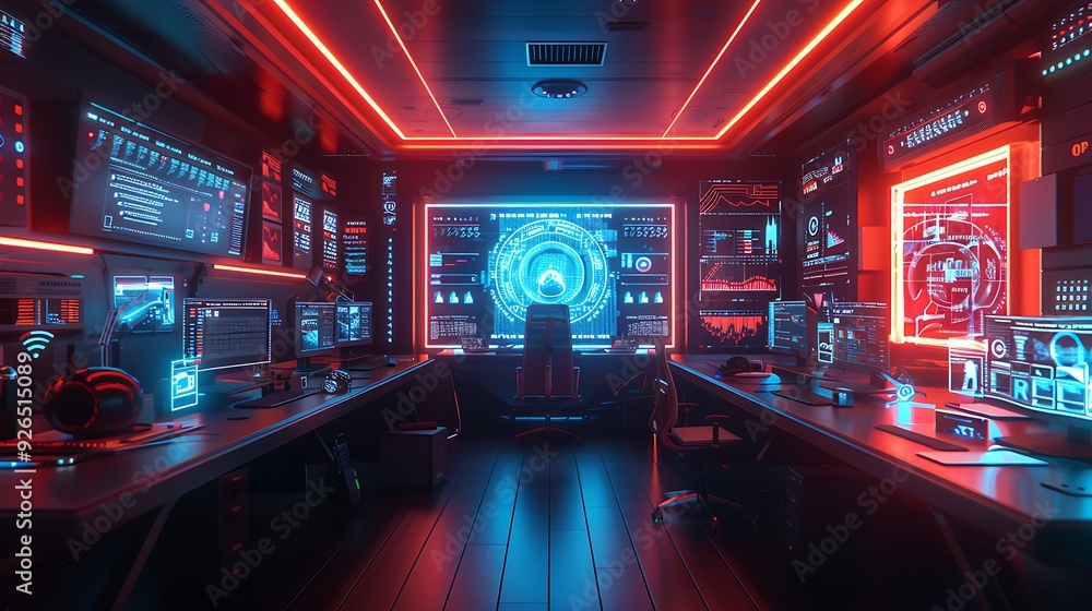 A futuristic workspace with AI systems performing real-time speech recognition and language translation, featuring holographic text and audio visualizations. Created Using: advanced NLP technology, A futuristic workspace with AI systems performing real-time speech recognition and language translation, featuring holographic text and audio visualizations. Created Using: advanced NLP technology,