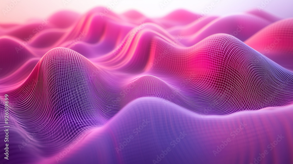 Vibrant Digital Waves - Abstract 3D Imagery in Soft Tones Vibrant Digital Waves - Abstract 3D Imagery in Soft Tones