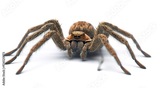 Wallpaper Mural A detailed image of a spider with its legs spread out, isolated on a white background. Torontodigital.ca