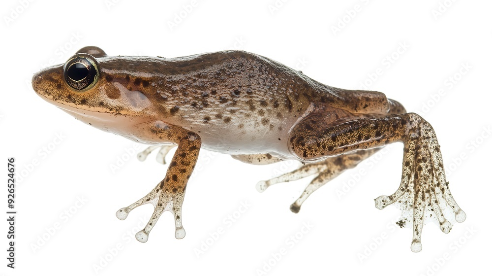 Naklejka premium tadpole rana legs hind common temporaria frog amphibian white background polliwog studio species fish animal isolated panorama wild half face indoor creature full-length shot panoramic cut-out on