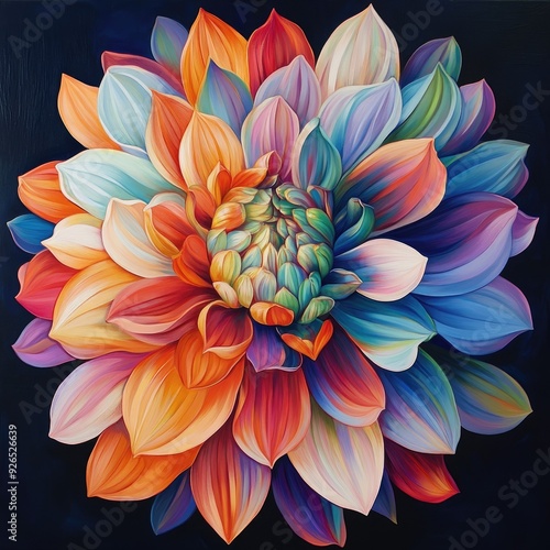 A stunning flower in full bloom, its vibrant colors and detailed petals drawing the eye in