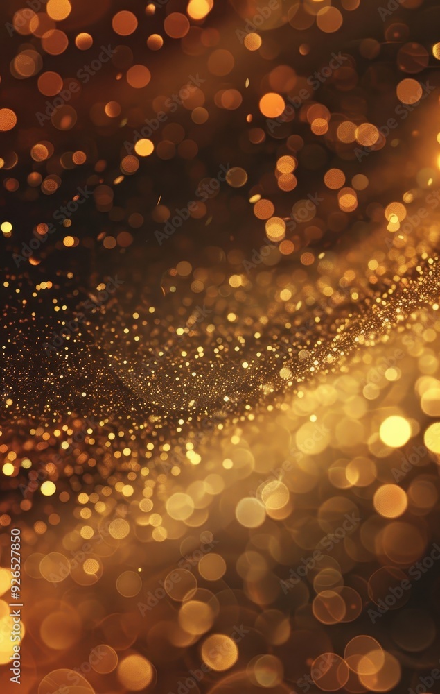 A dazzling display of golden bokeh lights creating a sparkling and festive atmosphere. A dazzling display of golden bokeh lights creating a sparkling and festive atmosphere.
