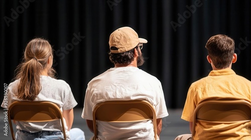 Local theater group performing a Labor Day play, Labor Day, cultural community activity--s 250 photo