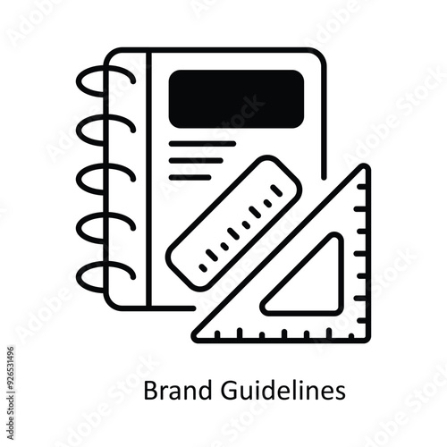 Brand Guidelines vector filled outline Icon Design illustration. Design And Development Symbol on White background EPS 10 File