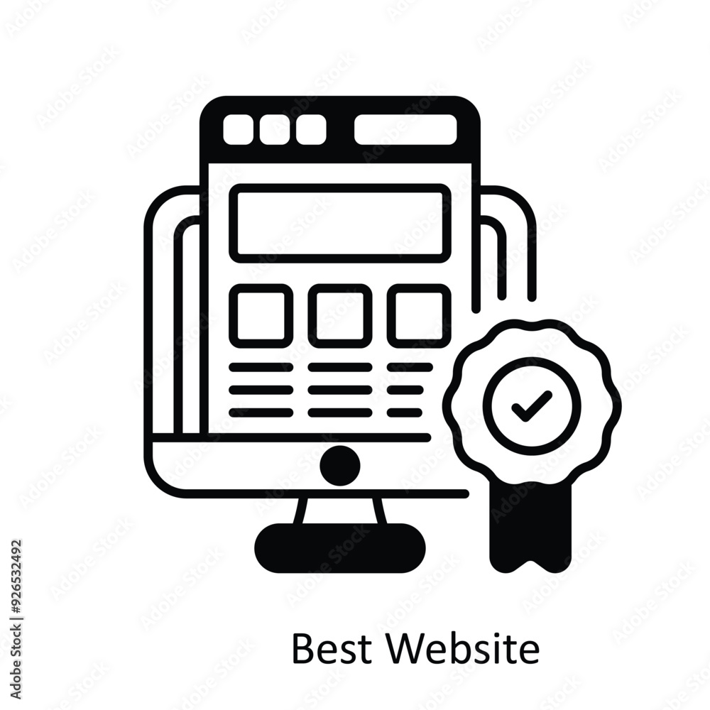 Best Website vector filled outline Icon Design illustration. Design And Development Symbol on White background EPS 10 File Best Website vector filled outline Icon Design illustration. Design And Development Symbol on White background EPS 10 File