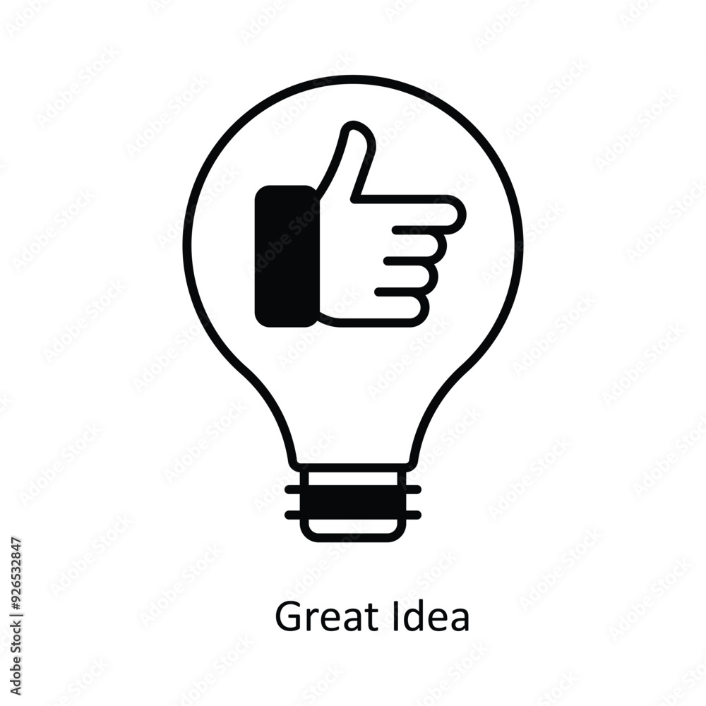 Great Idea vector filled outline Icon Design illustration. Design And Development Symbol on White background EPS 10 File Great Idea vector filled outline Icon Design illustration. Design And Development Symbol on White background EPS 10 File