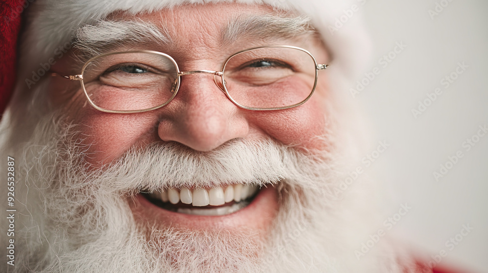 Close-Up of Santa Claus - Merry Christmas - Smiling Father Christmas Embracing Winter Magic and Festive Cheer - Perfect for Christmas Cards and Winter-Themed Designs Close-Up of Santa Claus - Merry Christmas - Smiling Father Christmas Embracing Winter Magic and Festive Cheer - Perfect for Christmas Cards and Winter-Themed Designs