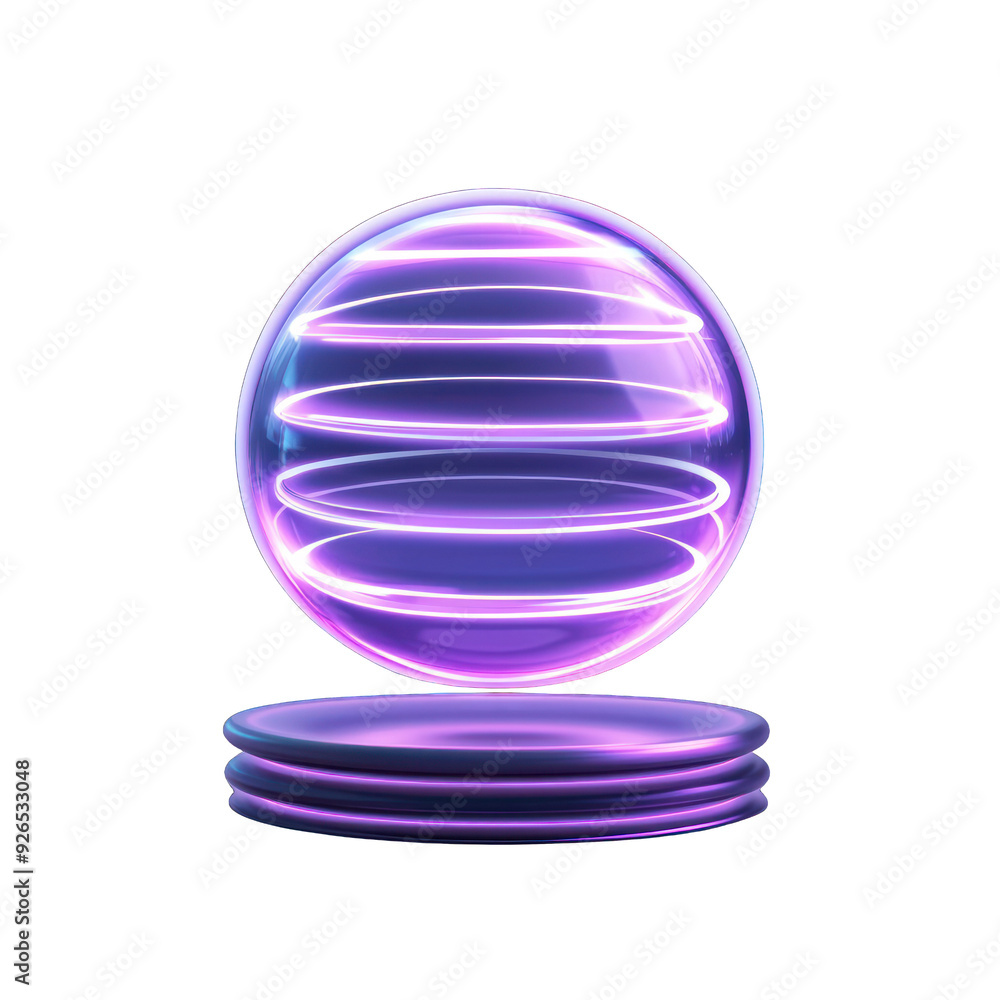 A vibrant 3D glowing sphere with neon lines, ideal for futuristic and abstract design projects. transparent background A vibrant 3D glowing sphere with neon lines, ideal for futuristic and abstract design projects. transparent background