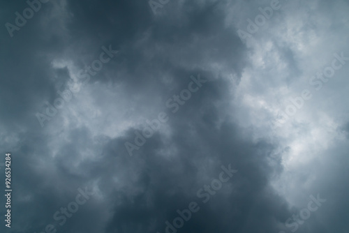 Gray clouds in bad weather. Sky background.