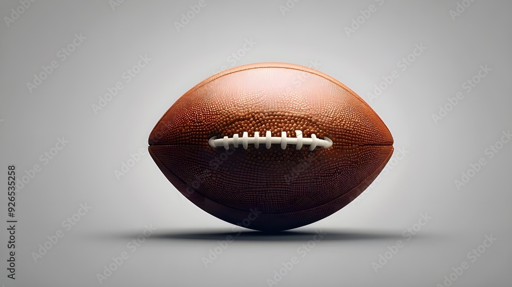 The American football ball on a clear backdrop. AI generative. Through PNG Space The American football ball on a clear backdrop. AI generative. Through PNG Space