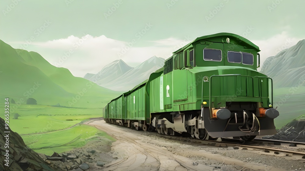 Obraz premium train on the railway