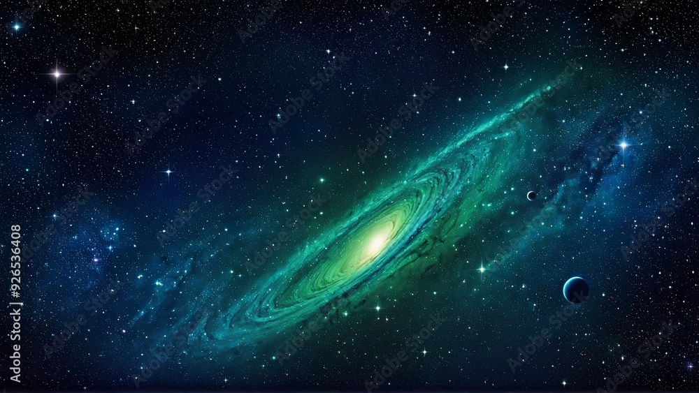 Fototapeta premium planet and space are in the galaxy which is so big in the universe - Generative AI.