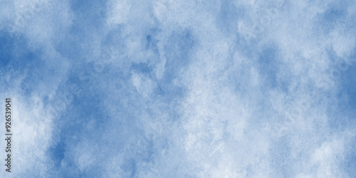 Chaotic light watercolor background paper texture, Abstract soft blue sky, Soft and washed Watercolor cloudy sky blue abstract background, blue sky with clouds watercolor background with splashes.
