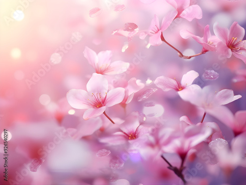 Wallpaper Mural Blooming Springtime Pink Flowers AI Artwork Torontodigital.ca