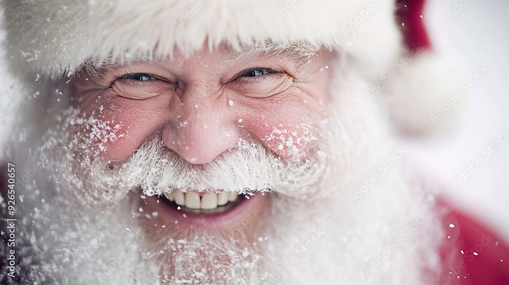 Close-Up of Santa Claus - Merry Christmas - Smiling Father Christmas Embracing Winter Magic and Festive Cheer - Perfect for Christmas Cards and Winter-Themed Designs Close-Up of Santa Claus - Merry Christmas - Smiling Father Christmas Embracing Winter Magic and Festive Cheer - Perfect for Christmas Cards and Winter-Themed Designs