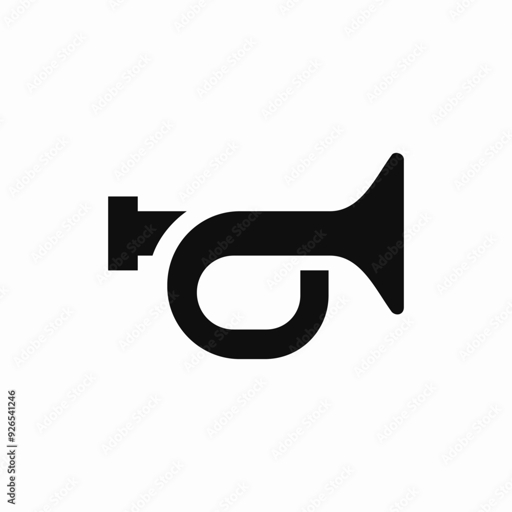 trumpet jazz music instrument icon