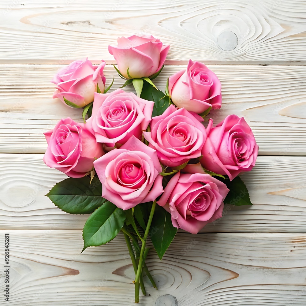 pink roses on wooden background pink roses on wooden background