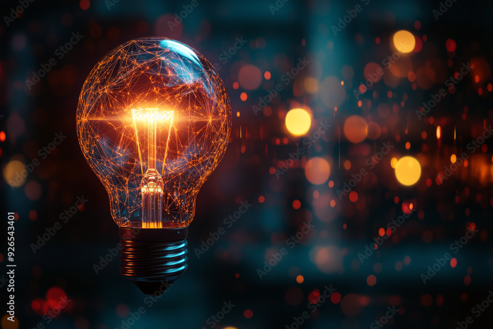 Lightning Bulb Illuminating Modern Technology Lightning Bulb Illuminating Modern Technology