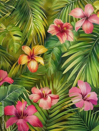 tropical leaves wallpaper