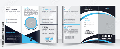 Real Estate or Property Sale tri-fold Clean Marketing Brochure Design