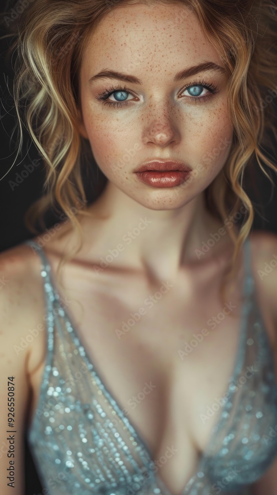 Portrait of a woman with soft, natural lighting highlighting her features and gentle expression. Portrait of a woman with soft, natural lighting highlighting her features and gentle expression.
