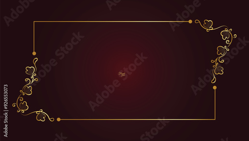 Flower Decorative Gold Frames And Borders