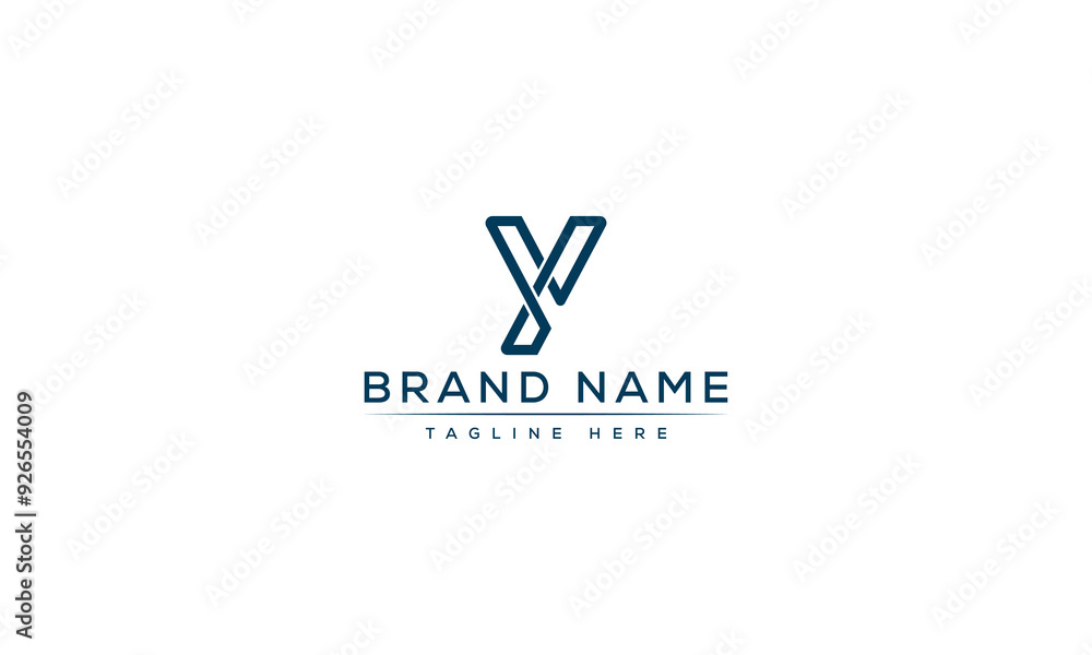 Naklejka premium Logo design letter Y . Elegant modern. Vector template.