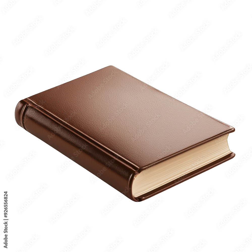 A classic brown book with a textured cover, perfect for showcasing knowledge, literature, or storytelling themes. transparent background A classic brown book with a textured cover, perfect for showcasing knowledge, literature, or storytelling themes. transparent background