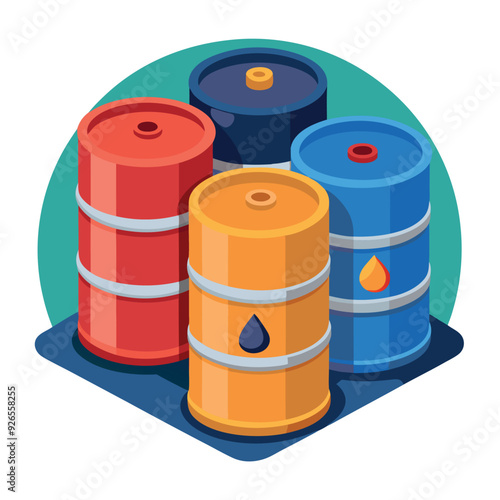 Oil Gallons Vector Design Illustration