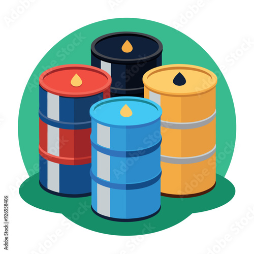 Oil Gallons Vector Design Illustration