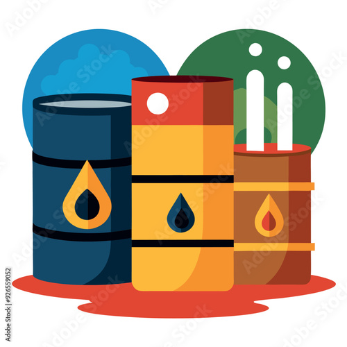 Oil Gallons Vector Design Illustration
