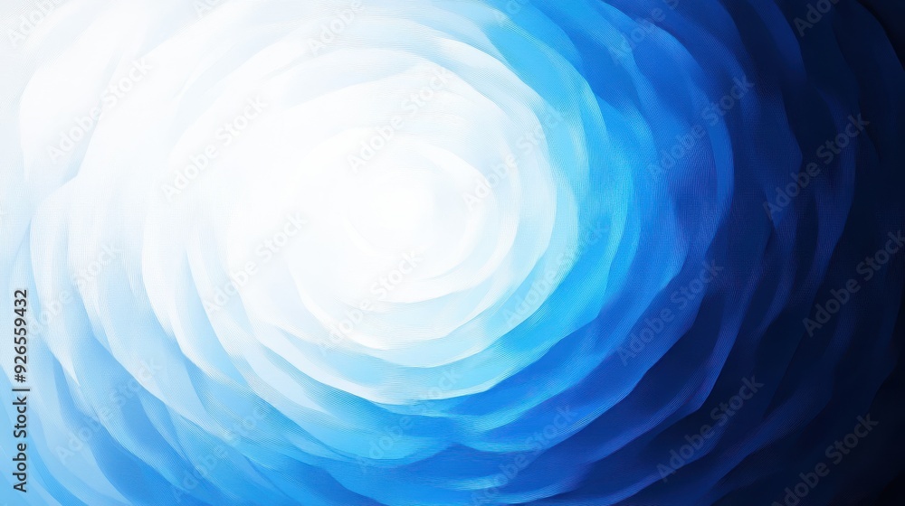 Abstract circular gradient deep blue to light blue empty white background Abstract circular gradient deep blue to light blue empty white background
