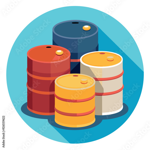 Oil Gallons Vector Design Illustration