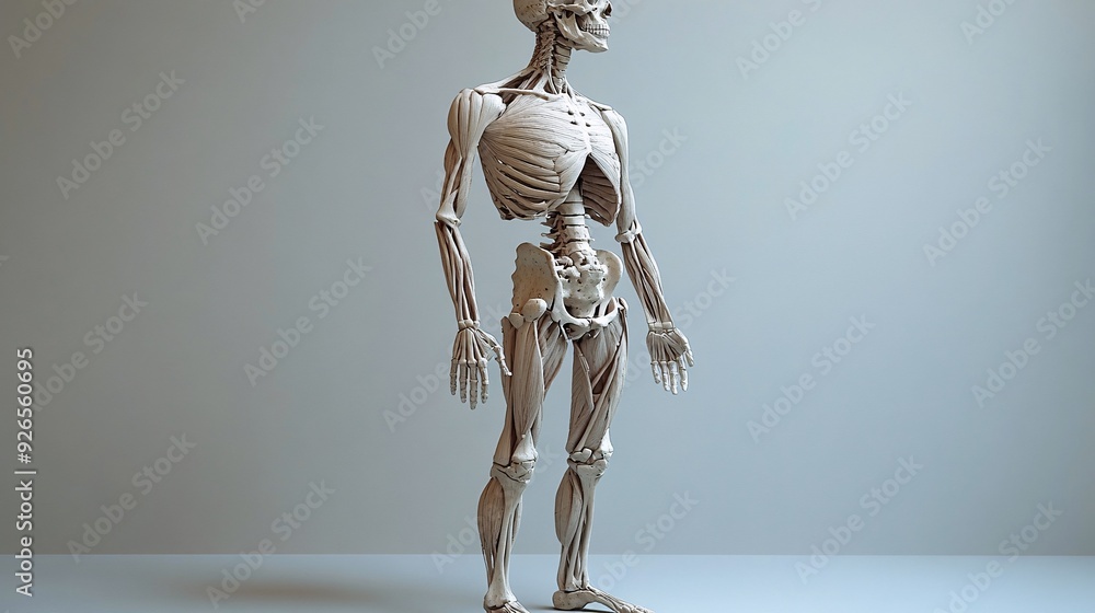 3D Human Skeletal System: A full-body 3D model focusing on the bone ...