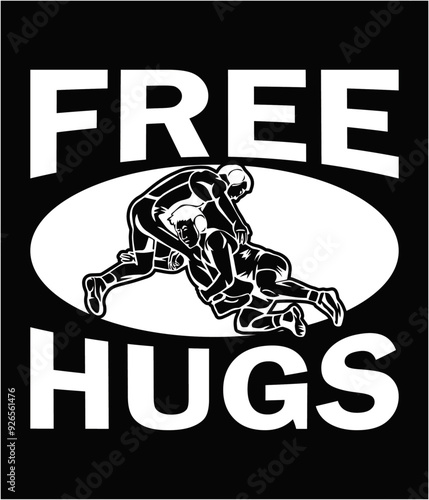 Free hugs wrestling design