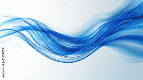 Wallpaper Mural Abstract light streaks bright blue and white dynamic motion empty white background Torontodigital.ca