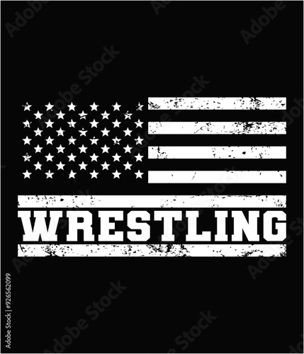 Wrestling USA flag Design file