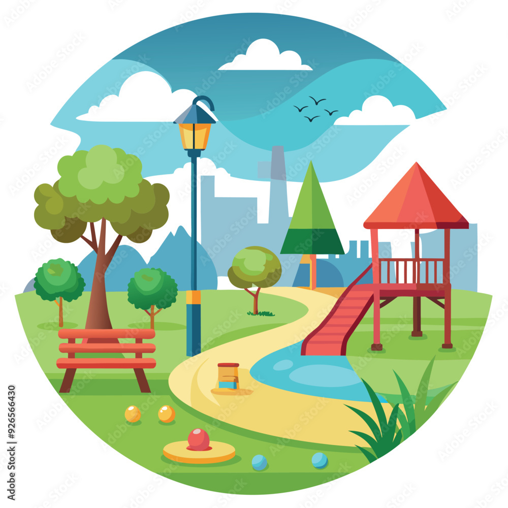 Fototapeta premium Park Outdoor Icon Vector Design Illustration