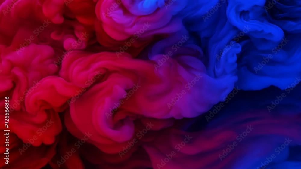 Deep Red and Blue Pulsing Cloud Effect with Powerful Contrast Deep Red and Blue Pulsing Cloud Effect with Powerful Contrast