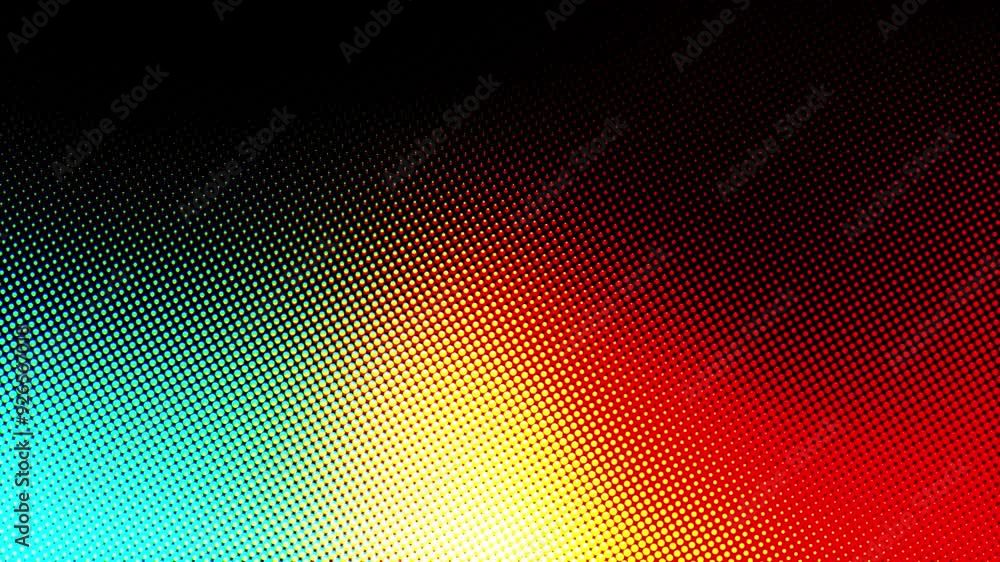 Abstract gradient halftone dotted background with a pop cartoon comic ...