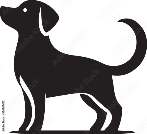 Dog silhouette vector image